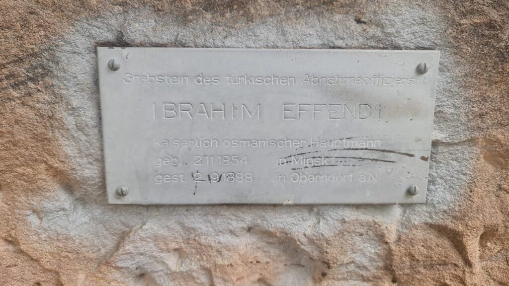 Burada vefat etmiş Türk subayı İbrahim Efendi’nin hatırası